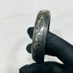 HANDMADE ENGRAVED SARBLOH KADA (DHAL KIRPAN DESIGN)