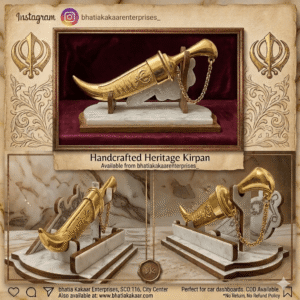 Kirpan stand with Golden Kirpan
